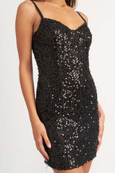 Chic Spaghetti Strap Sequin Mini Dress, Dresses, $ 75.00, A Moment Of Now™